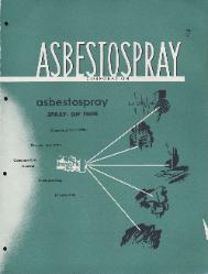 1955 Asbestospray Corporation ASBESTOS