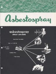 1958 Asbestospray Corporation ASBESTOS
